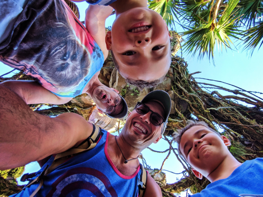 Full Taylor Family with Floating mountains of Pandora Disneys Animal Kingdom Disney World Orlando Florida 1