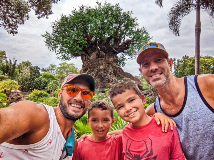 Full Taylor Family with Tree of Life Disneys Animal Kingdom Disney World Orlando Florida 3
