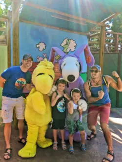 Full Taylor family at Camp Snoopy at Knotts Berry Farm Buena Park California 2