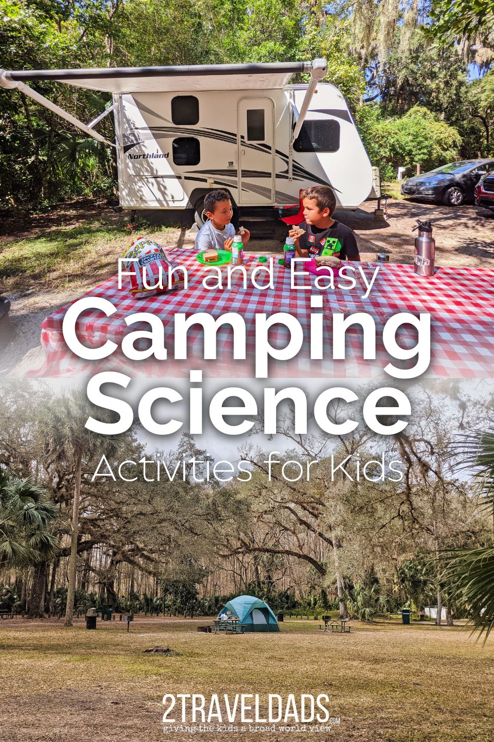 We love camping with our kids and getting to do fun science activities while we're camping is awesome. We've got a handful of easy science lessons you can mix into a camping trip that don't require a ton of knowledge or supplies. Perfect for ages 5-11, add some learning to your camping trip!