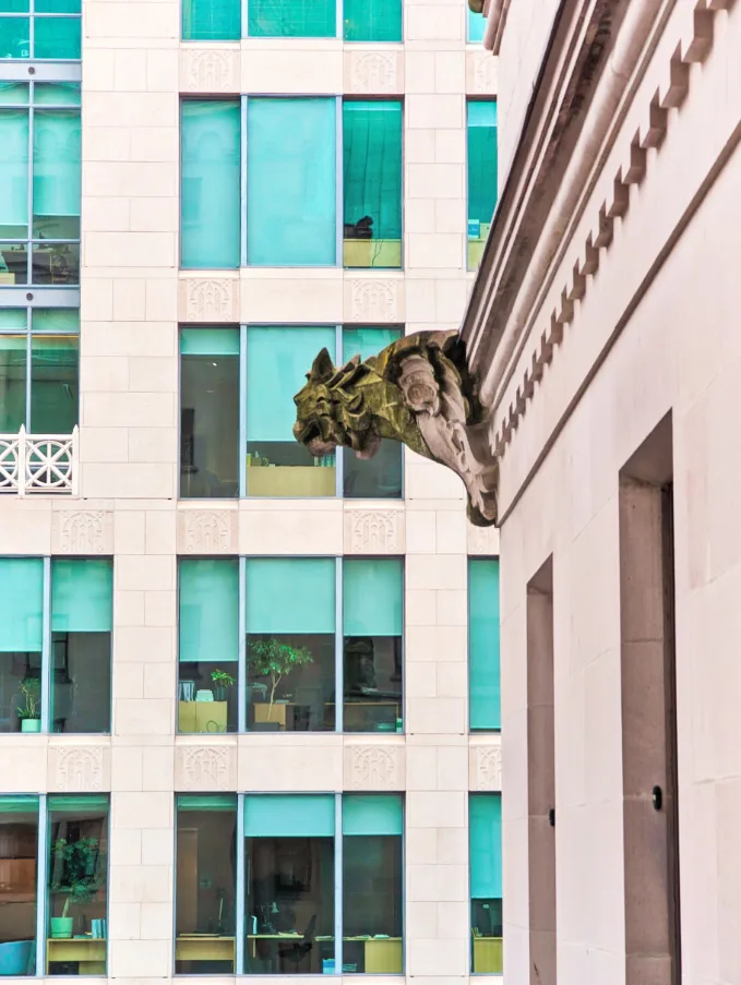 Gargoyle at Fairmont Hotel Vancouver Downtown Vancouver BC 3