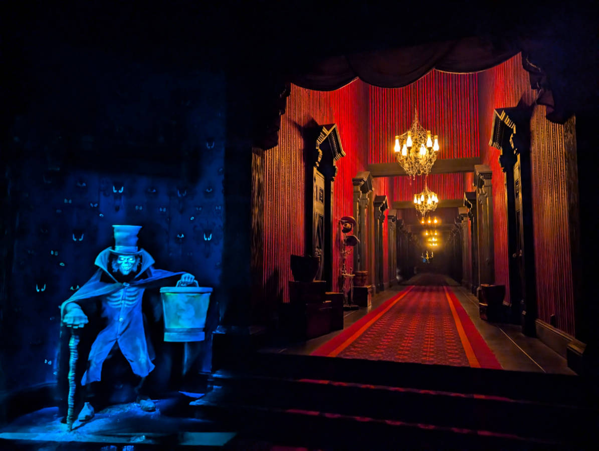 Ghost hallway in Haunted Mansion Magic Kingdom Walt Disney World Orlando 1