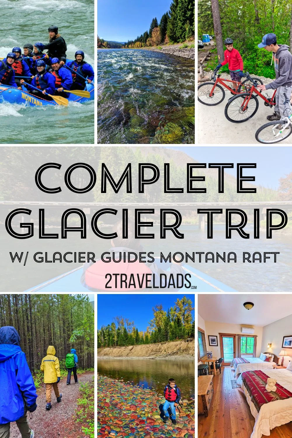 Here's how you have a fun, stress-free trip to Glacier National Park: stay, hike, bike and raft with one centralized company. Glacier Guides Montana Raft put together an awesome trip itinerary and lead us for a relaxing and adventurous visit.