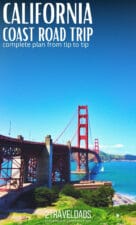 The Golden Gate Bridge is one of the best stops along a California Coast road trip. 1 Day Plan for visiting San Francisco on your drive down the coast.