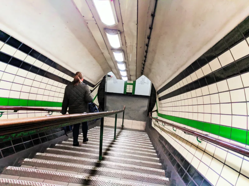 Goodgy St Tube Station London Underground Spiral staircase Soho London UK 2