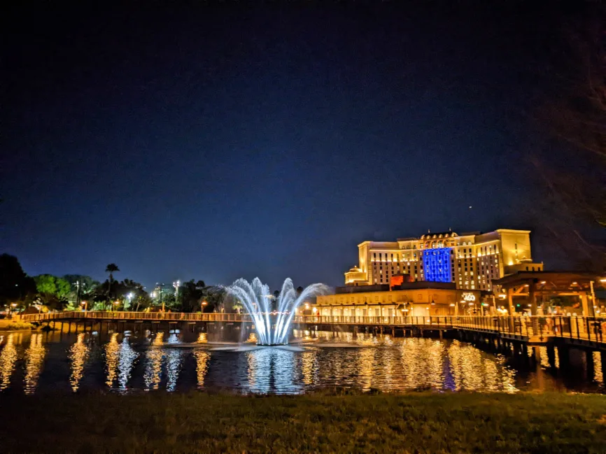 Gran Destino Tower at night at Disneys Coronado Springs Resort Walt Disney World 3