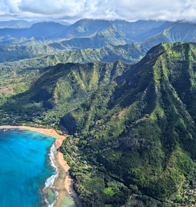 Haena State Park Na Pali Coast from Helicopter with Kauai Air Hawaii 2