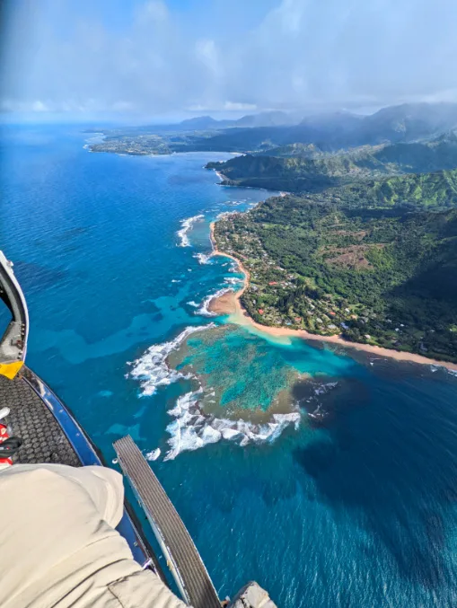Haena State Park Na Pali Coast from Helicopter with Kauai Air Hawaii 4
