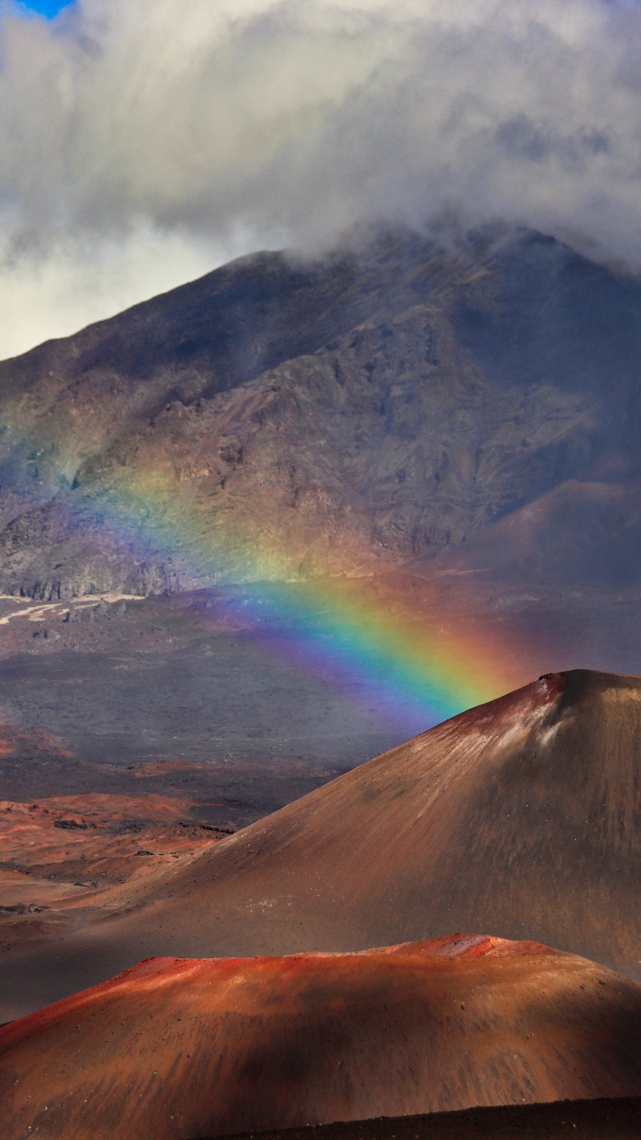 Rainbow in Haleakala Crater on Maui