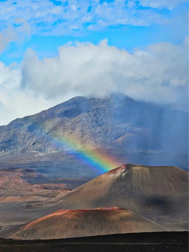 Rainbow in Haleakala Crater on Maui