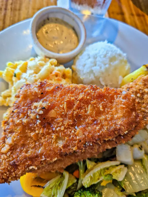 Hawaiian Sampler at Rim Restaurant Volcano House Lodge at Hawaii Volcanoes National Park Big Island Hawaii 1