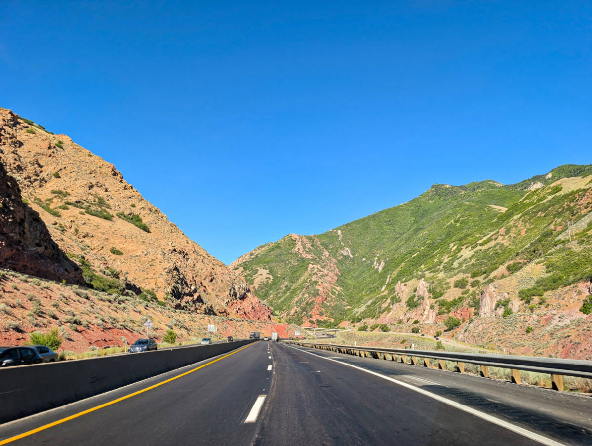 Highway driving into Vernal Utah 1