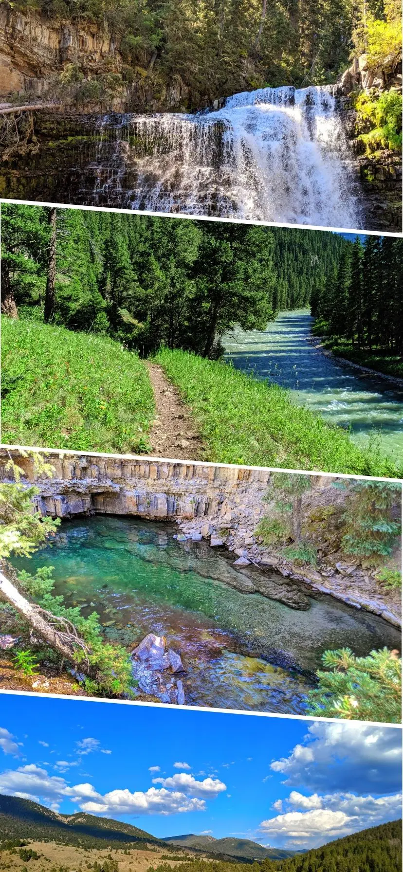 Hiking Trails with Waterfalls in Big Sky Montana