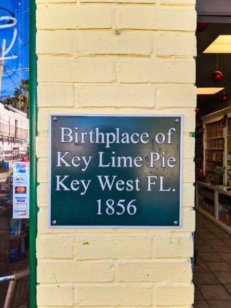 Historic Marker at Exterior of The Original Key Lime Pie Bakery in Key West Florida Keys 2020 1