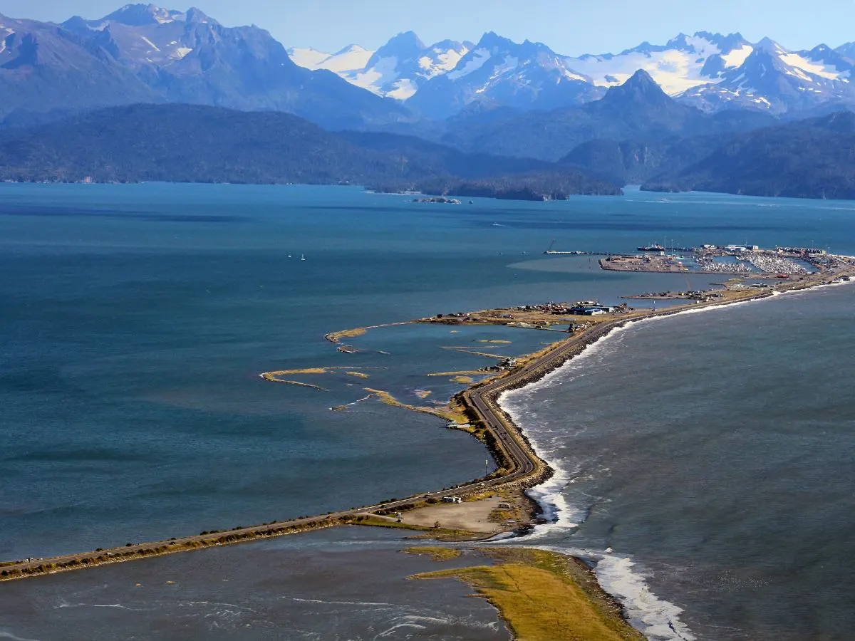 Homer Spit from the air Kenai Peninsula Alaska