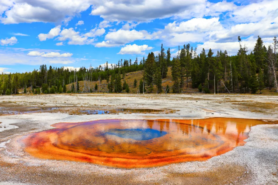 Hot Spring Terrace at Old Faithful Geyser Basin Yellowstone National Park 2