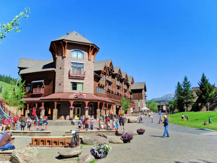 Hotel Condos in front of Lone Mountain Big Sky Resort Montana 2