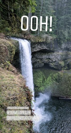 Silver Falls State Park Instagram story