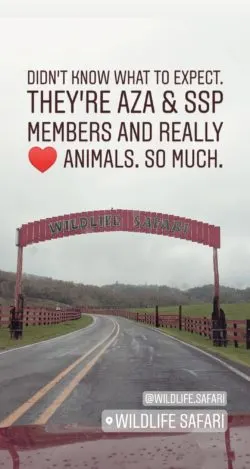 Wildlife Safari Roseburg Oregon IG story