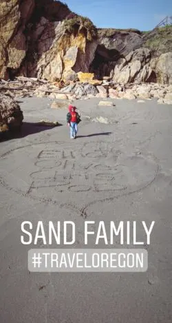 Taylor Family at Harris Beach State Park IG story