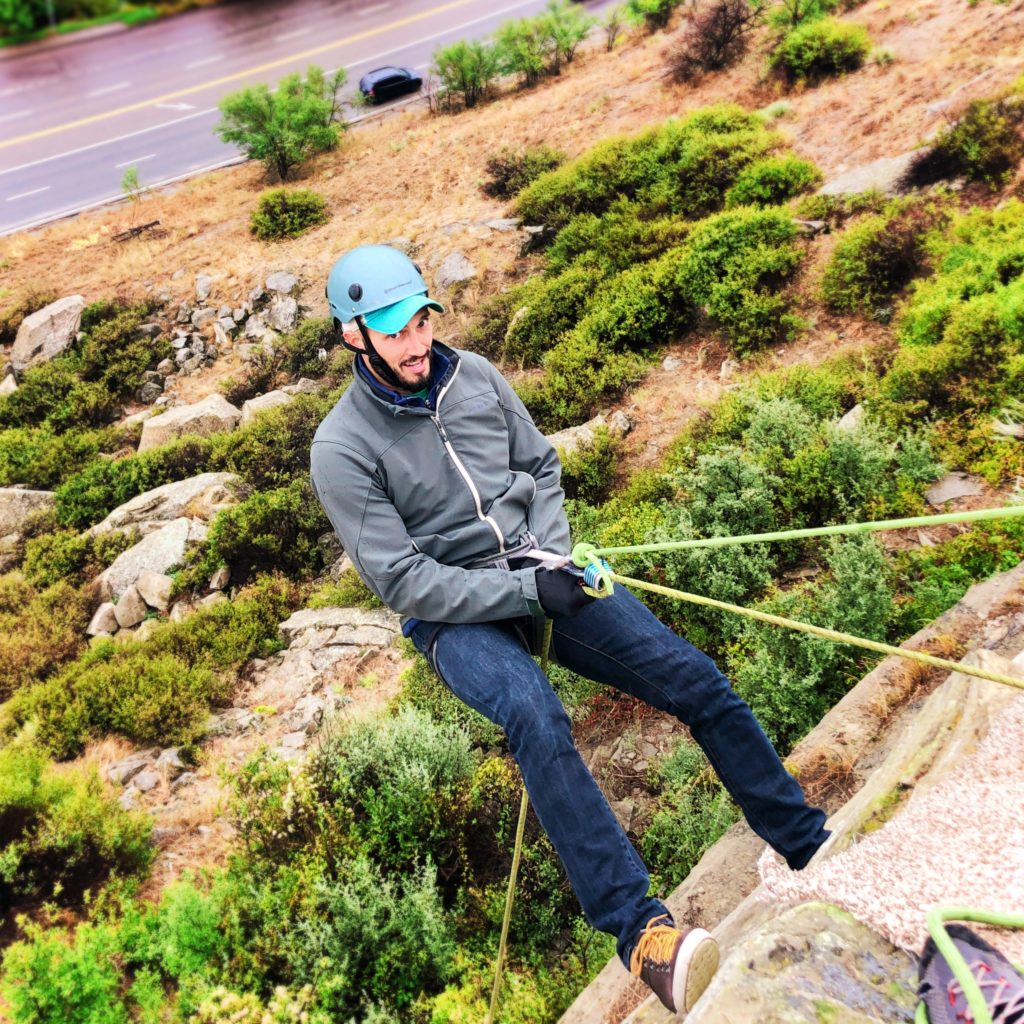 Rob Taylor Rappelling from Rimrocks Billings Montana 1