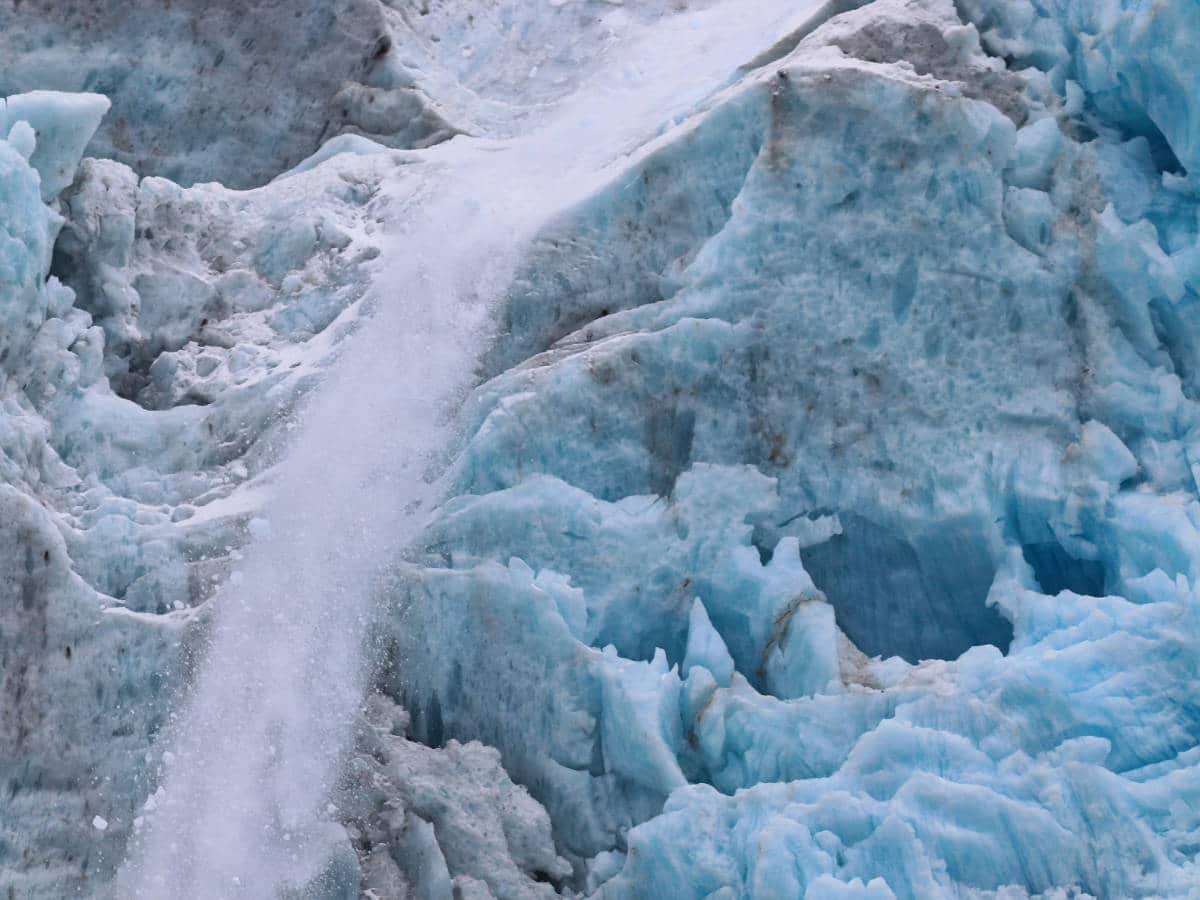 Icefall at Northwestern Glacier in Kenai Fjords National Park Alaska