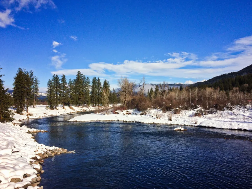 Icicle River in the Snow Leavenworth WA 3