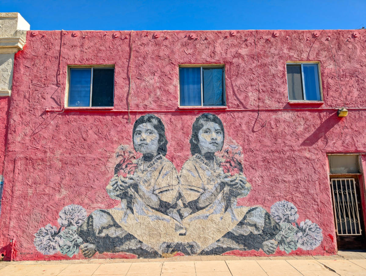 Indigenous Girls Mural Street Art in Coachella California 2
