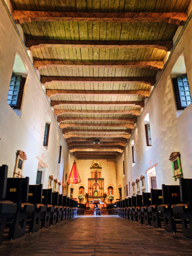 Inside chapel of Mission San Diego de Alcala San Diego California 2