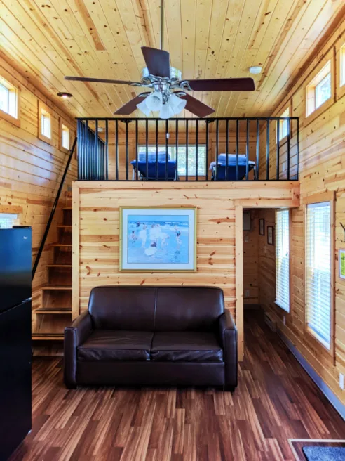 Interior at Deluxe Family Cabin at Astoria KOA Campground Warrenton Oregon 1