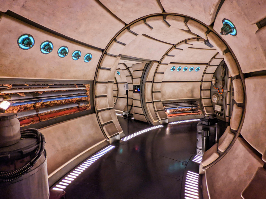 Interior of Millenium Falcon at Star Wars Galaxys Edge Batuu Hollywood Studios Disney World Orlando 1