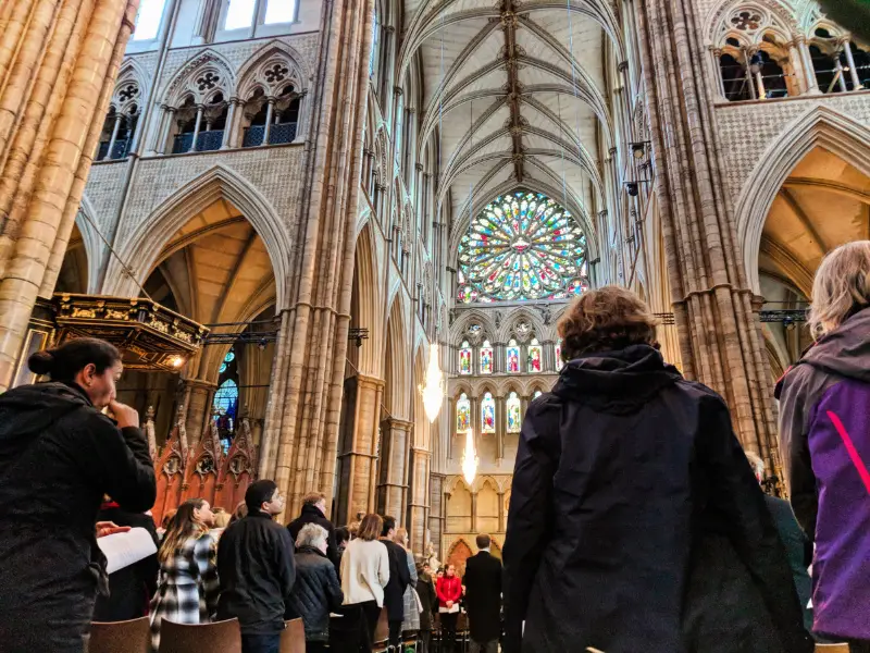 Interior of Westminster Abbey During Evensong London 1