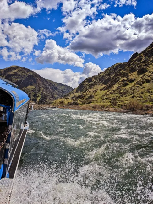 Jet Boat in Rapids on Snake River in Hells Canyon Lewiston Clarkston Idaho Washington 2
