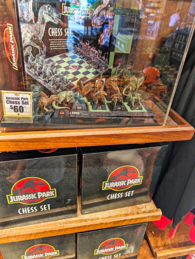 Jurassic Park Chess Set at Islands of Adventure Universal Orlando Resort