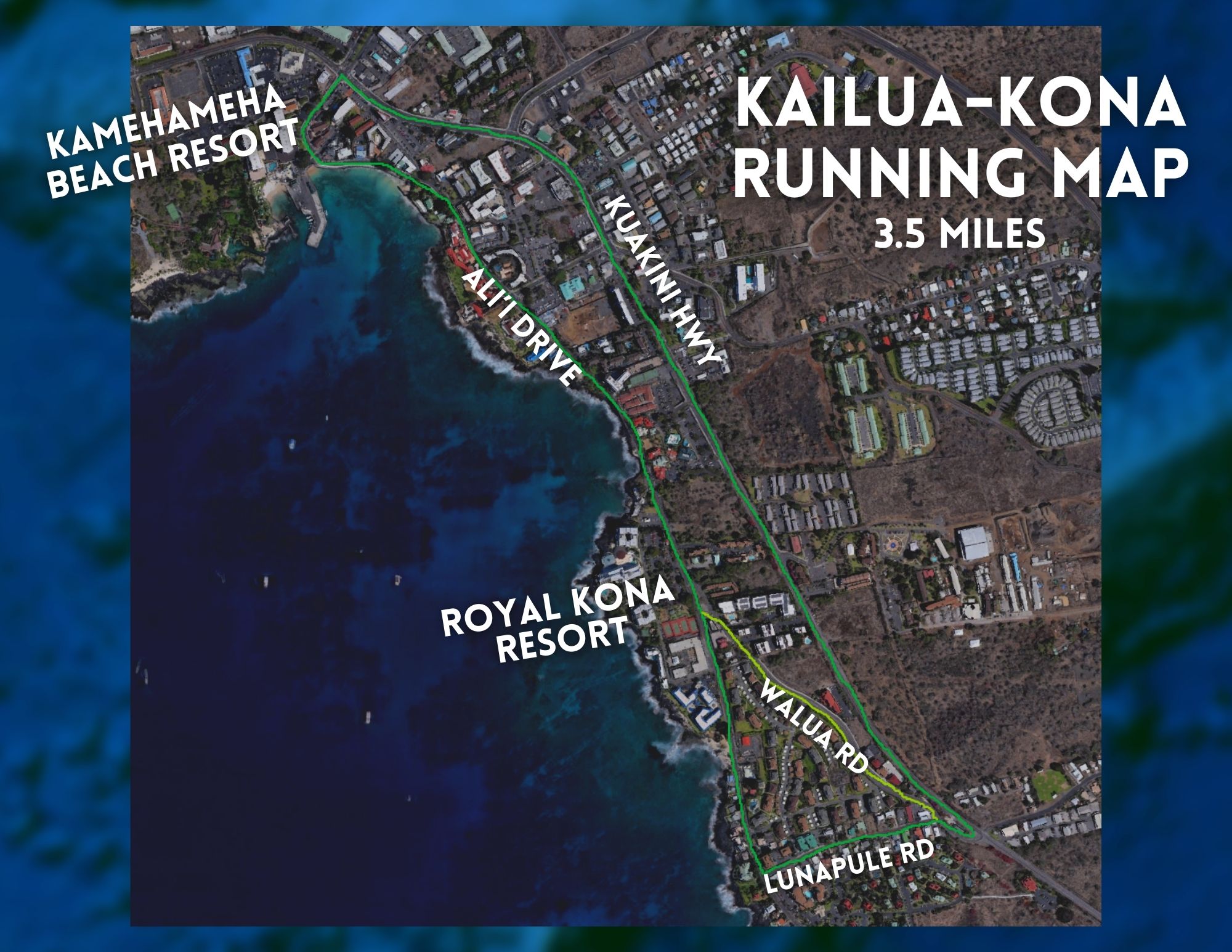 Kailua Kona Running Map