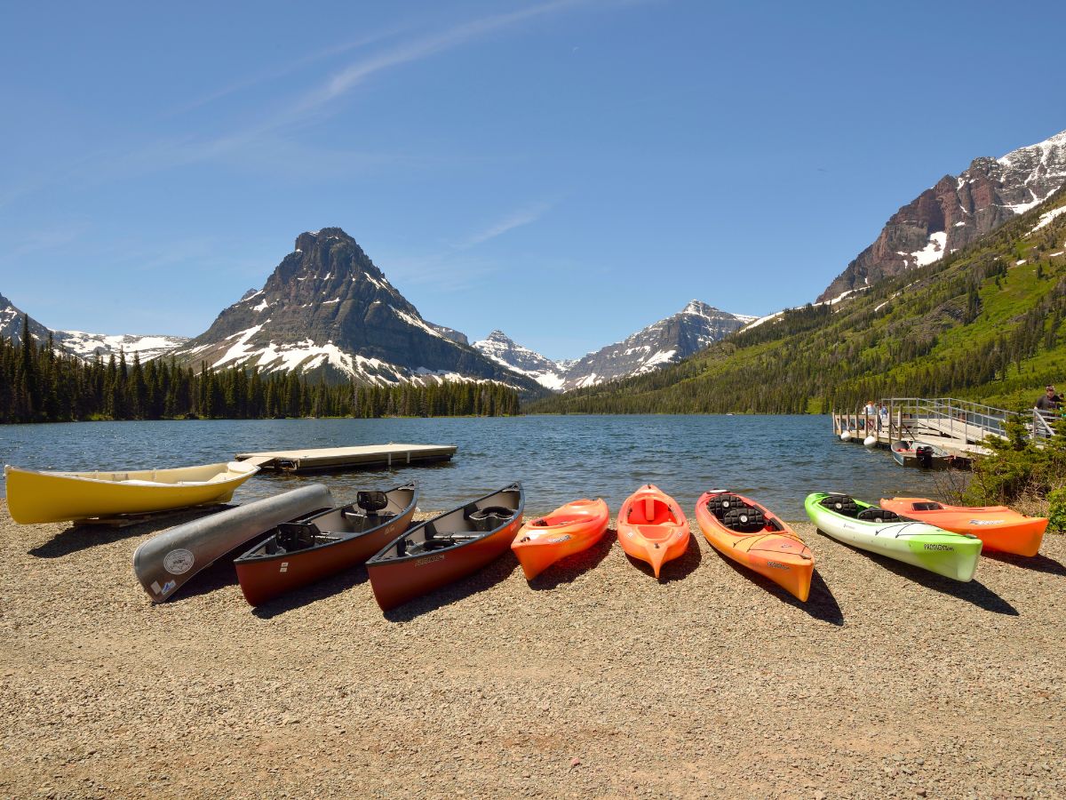 Kayak Rentals at Two Medicine Lake Glacier National Park Montana