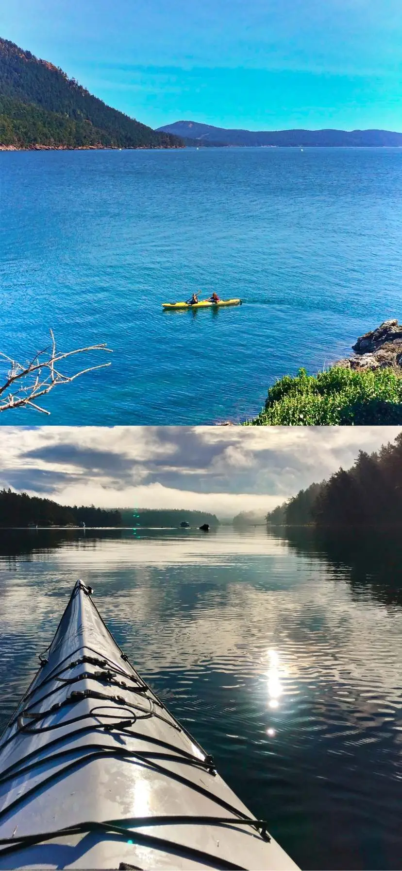 Kayakers at Shaw Island Kayaking in the San Juans