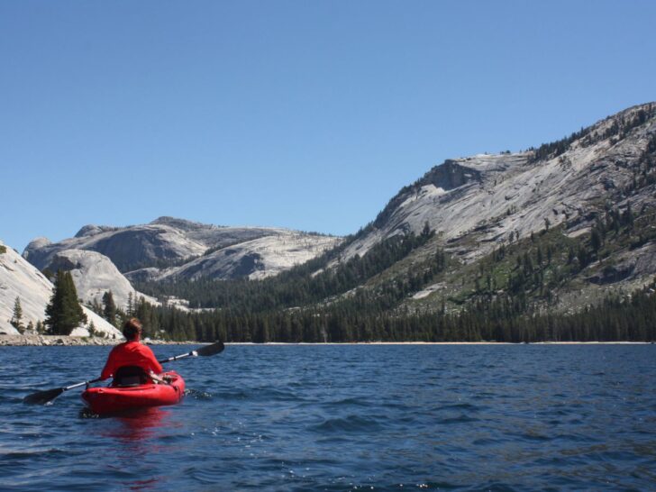 Kayaking Tenaya Lake Yosemite National Park California