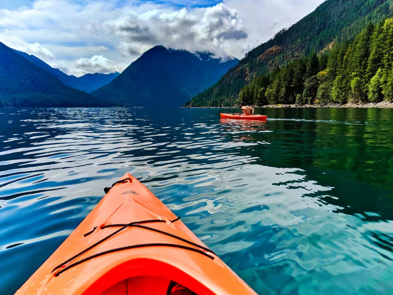 Kayaking at Lake Cushman Staircase Hiking Olympic National Park 2019 3