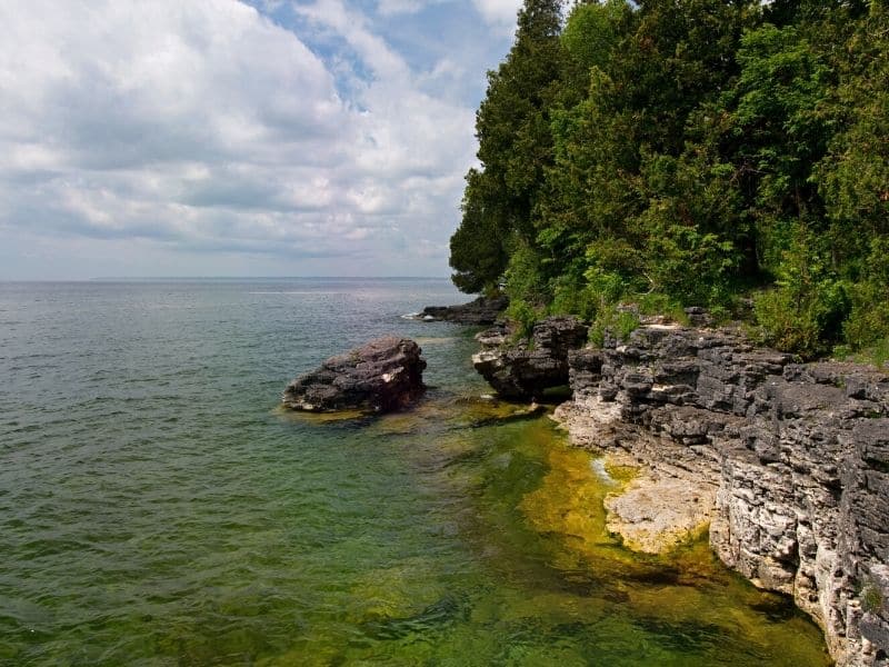 Kayaking near Cave Point Park Door County Wisconsin