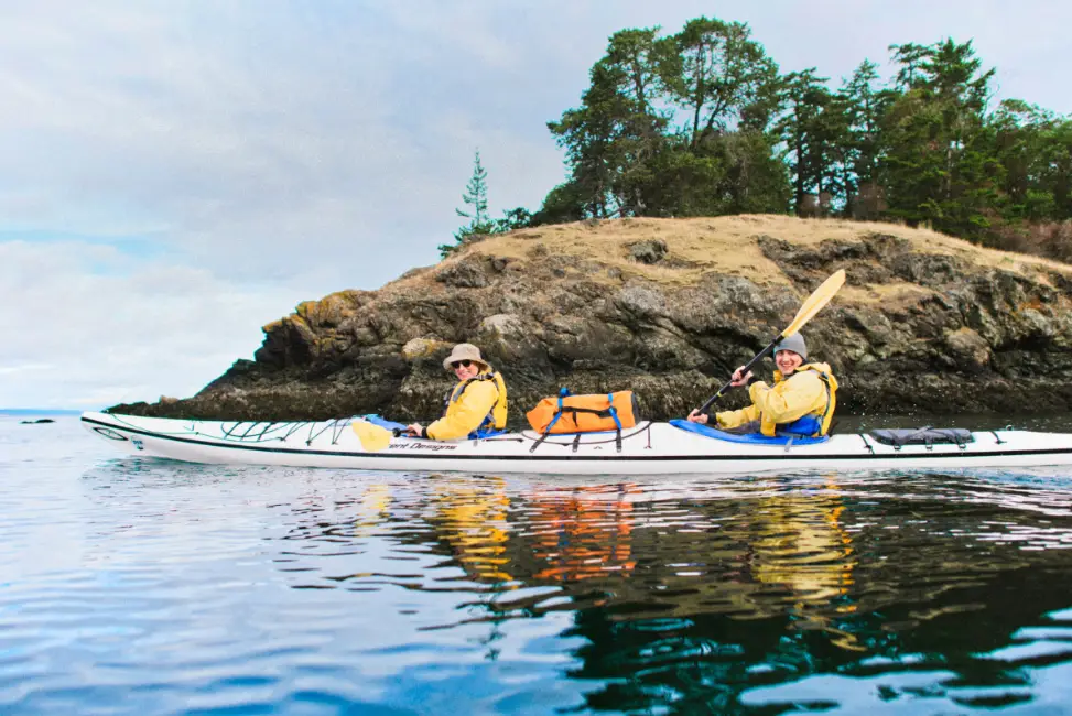 Kayaking to Stuart Island San Juan Island, Washington by Dana Halferty