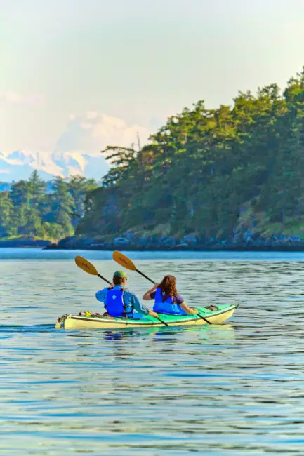 Kayaking at Lopez Island San Juan Islands Washington