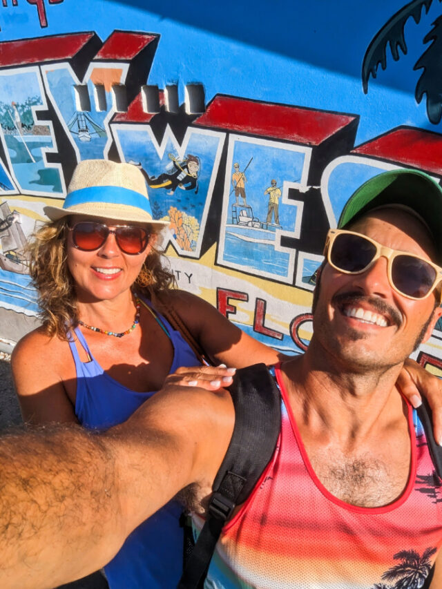 Kelly and Rob Taylor at Key West Mural Historic Seaport Key West Florida Keys 1