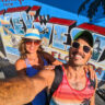 Kelly and Rob Taylor at Key West Mural Historic Seaport Key West Florida Keys 1