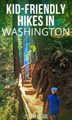 Kid friendly hikes in Washington State are plentiful. From hiking in the mountains to combing beaches, ancient forests to lush waterfalls, hiking in Washington is an adventure any time of year. #hiking #washington