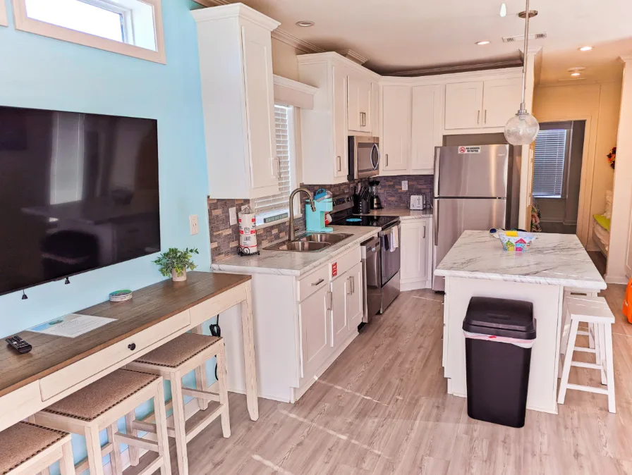 Kitchen in Cabana Cabin at Camp Margaritaville Auburndale Central Florida 2