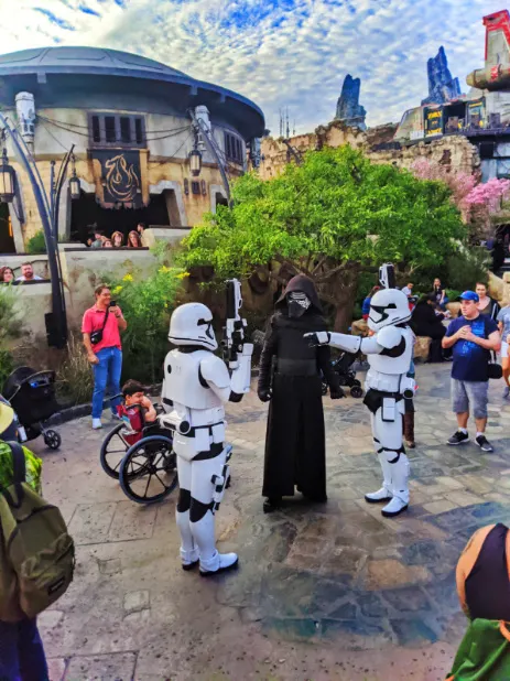 Kylo Ren and Storm Troopers in Galaxys Edge Star Wars Land Disneyland 2020 1