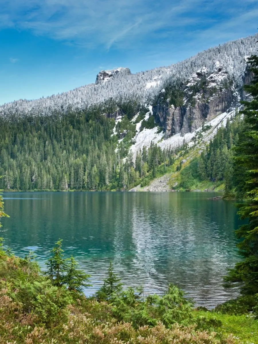 Lake Mowich at Mount Rainier National Park