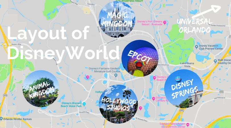 Layout of Disney World map