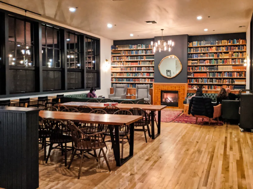 Library Lobby of Society Hotel Bingen Washington Columbia Gorge 2